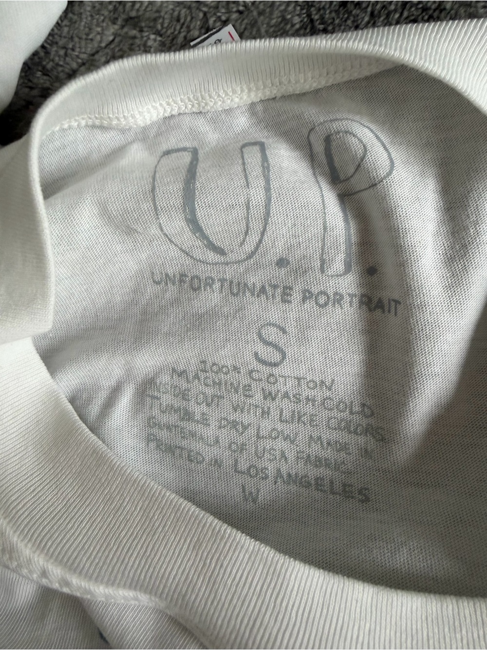 NWT Unfortunate Portrait Self-Care Bear Graphic Tee White Cropped S Rare - Picture 4 of 5